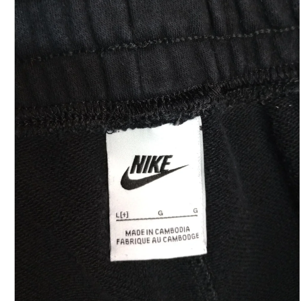 Nike Sportswear Club Big Kids Girls French Terry Fitted Pants Sweatpants Black L